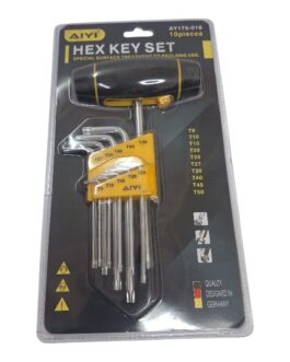 10-Piece Hex Allen Key Set (T9–T20)