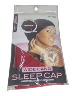 Wide Band Sleep Cap – Satin Hair Protection