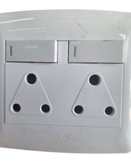 Standard White Double Socket Wall Plug