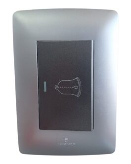 Fancy Black Silver Door Bell Switch