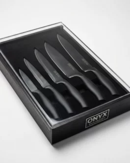 Black Marble Themed 6 Piece Knife Set